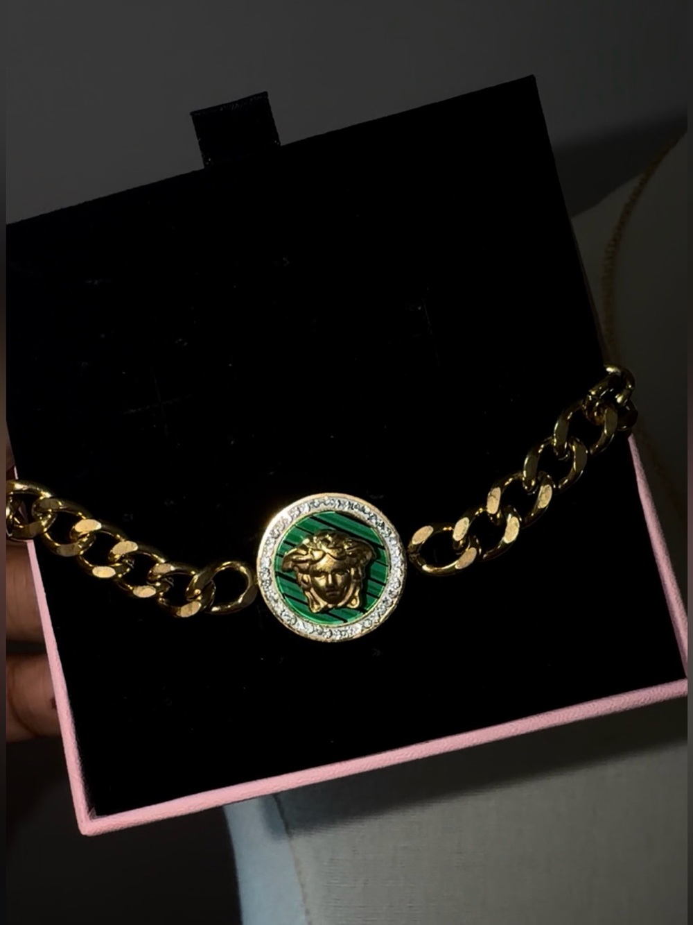 Elegant Versace Gold-Tone Chain Bracelet